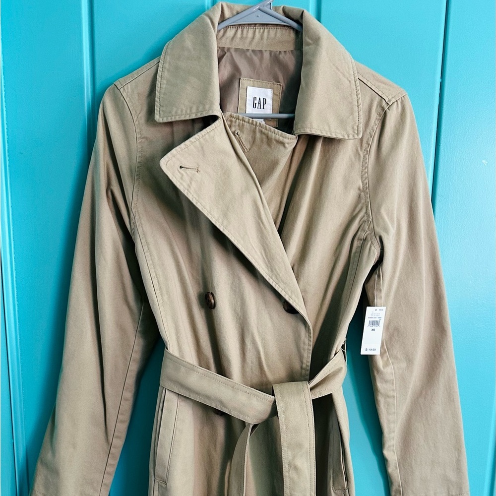 Gap NWT Modern Trench Coat Khaki XS